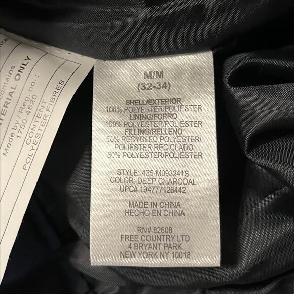 Free Country Men's Ski Pant in Deep Charcoal Size Medium - Picture 6 of 6